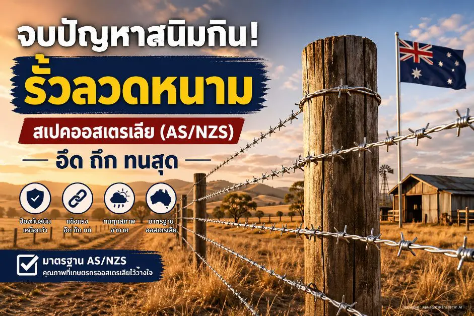 จบปัญหาสนิมกิน! รั้วลวดหนาม สเปคออสเตรเลีย
