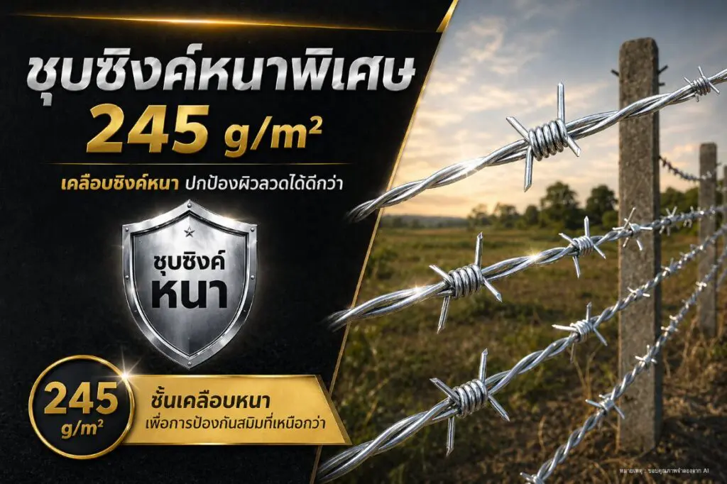 ทนสนิมขั้นสุด ชุบซิงค์หนาพิเศษ 245 g/m2