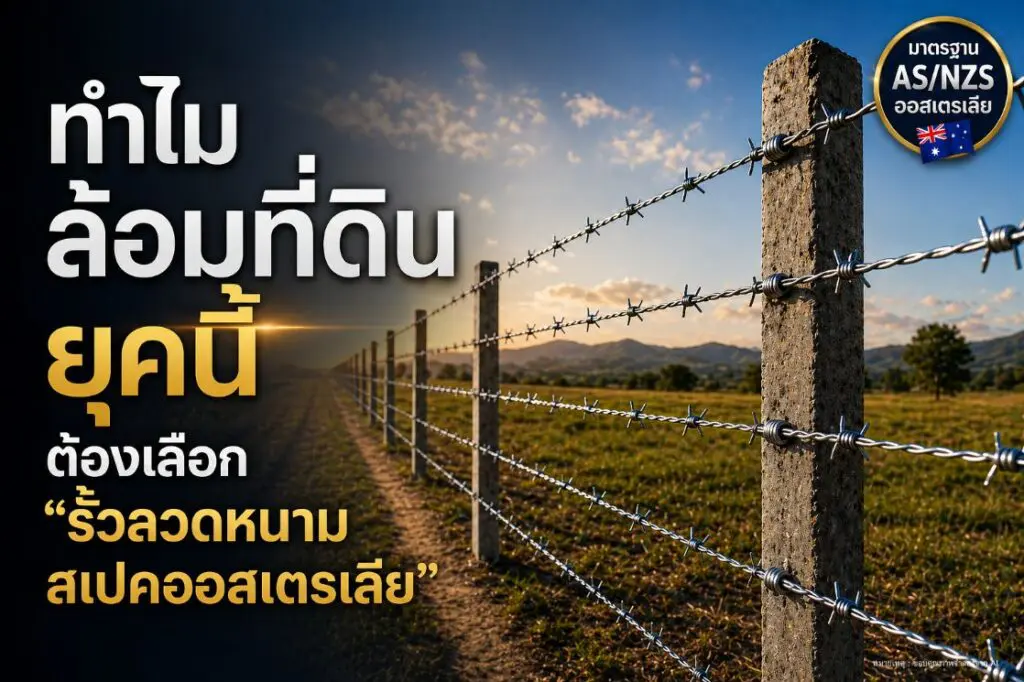 ทำไมล้อมที่ดินยุคนี้ ต้องเลือก _รั้วลวดหนาม สเปคออสเตรเลีย