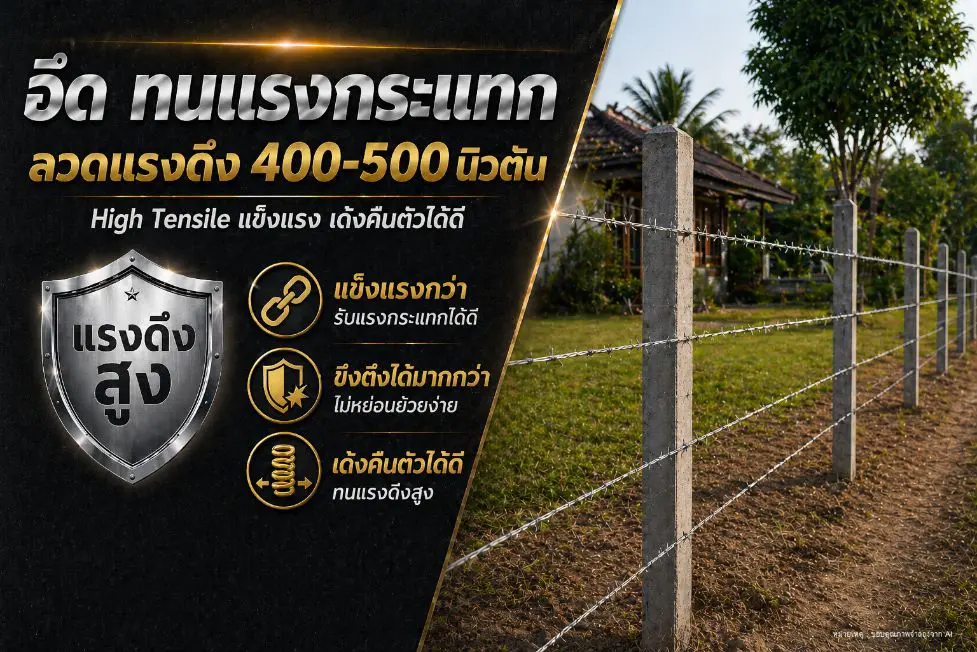 อึด ทนแรงกระแทก ลวดหนาม ลวดแรงดึงสูง