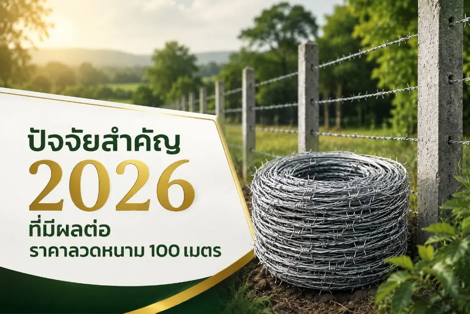 4 ปัจจัยสำคัญที่มีผลต่อ ลวดหนาม 100 เมตรราคา ในปี 2026