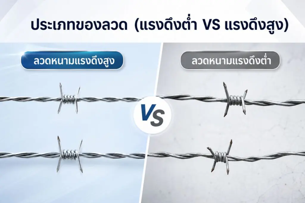 1. ประเภทของลวด (แรงดึงต่ำ VS แรงดึงสูง)