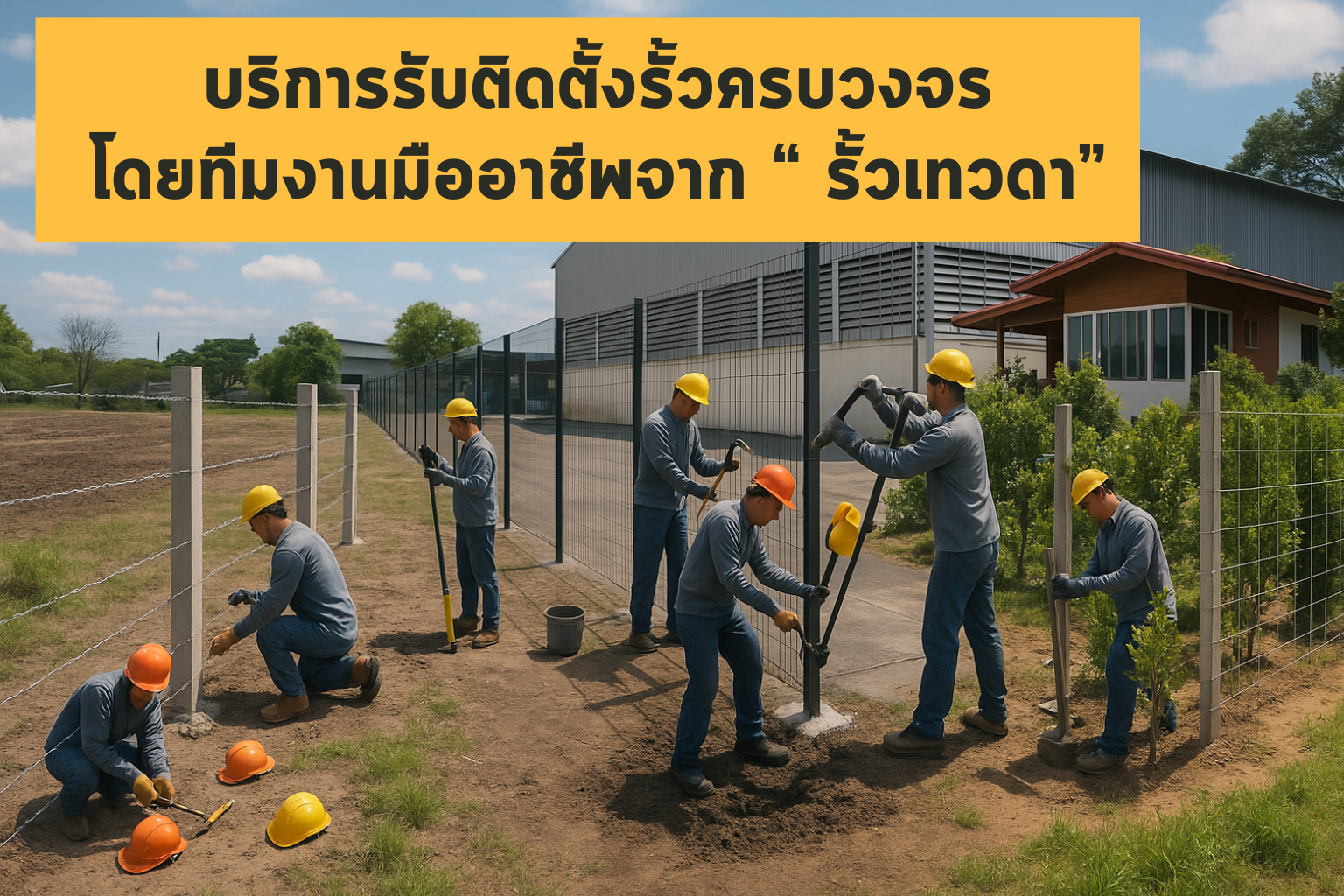 รับติดตั้งรั้วครบวงจร