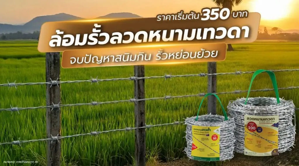 ล้อมรั้วลวดหนาม ราคา คุ้มค่า เริ่ม 350.- รั้วเทวดา ทนสนิม 40 ปี