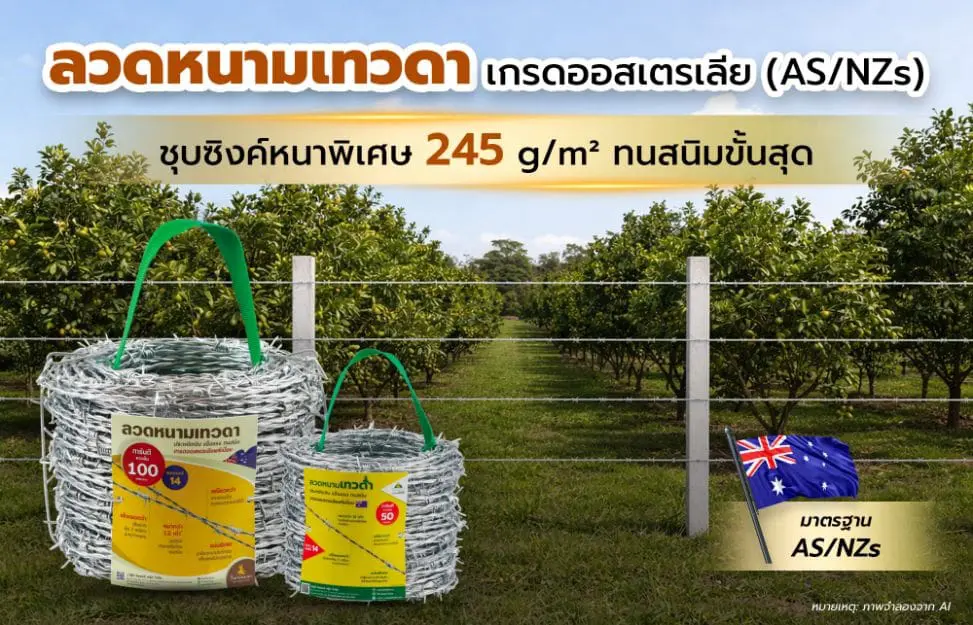 สเปคออสเตรเลีย (ASNZs) ชุบซิงค์หนา 245 gm2 ทนสนิมขั้นสุด
