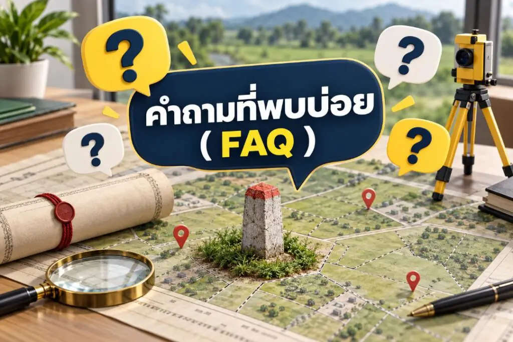 คำถามที่พบบ่อย หมุดที่ดินหายทำอย่างไร