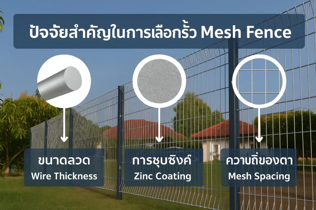 ปัจจัยสำคัญในการเลือกรั้ว Mesh fence