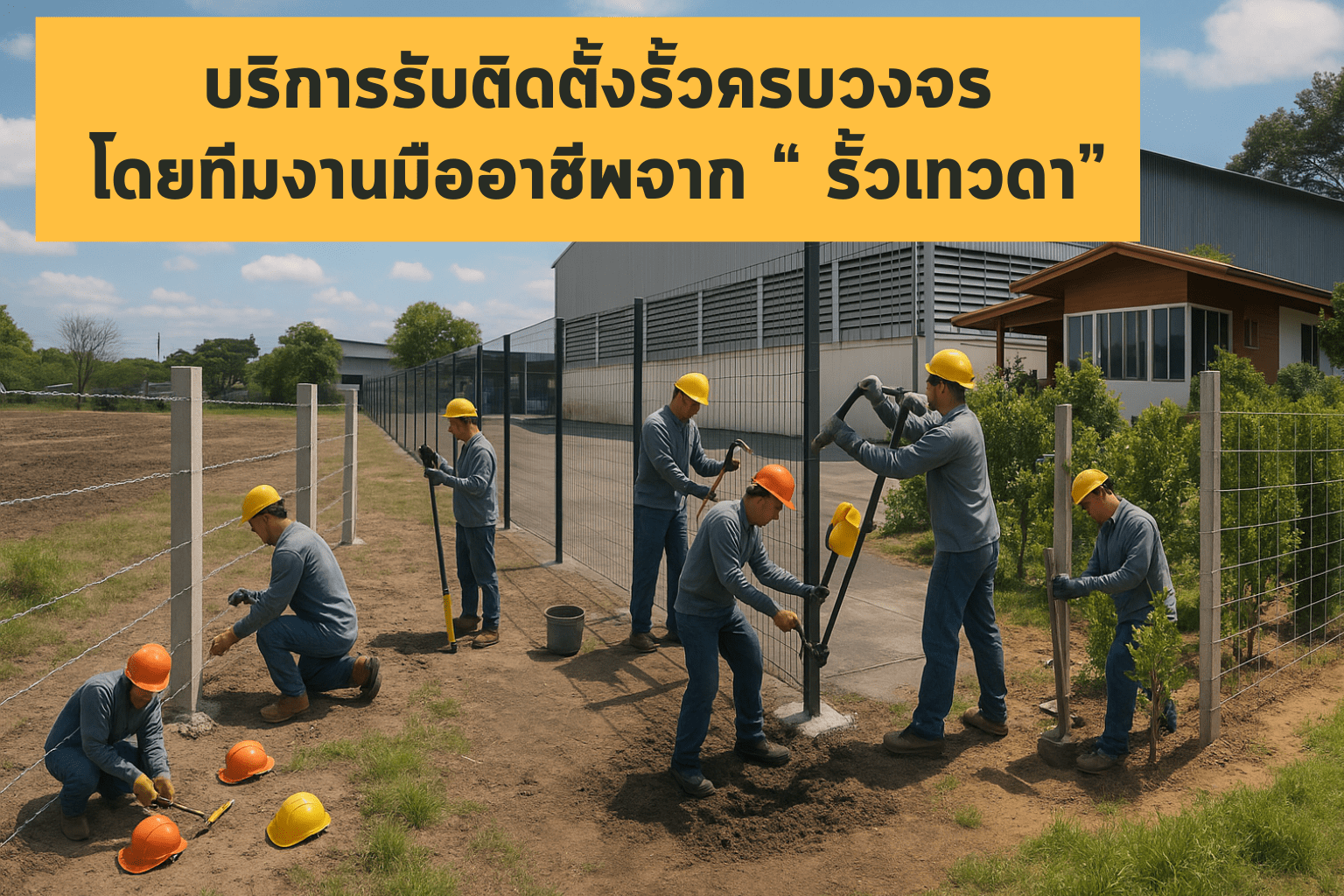 รับติดตั้งรั้วครบวงจร