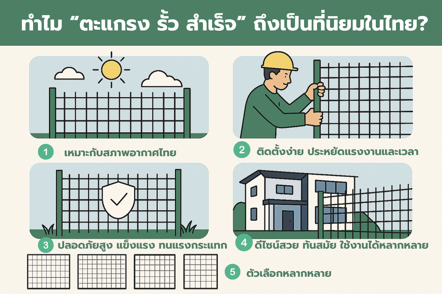 ทำไม “ตะแกรง รั้ว สำเร็จ” ถึงเป็นที่นิยมในไทย?