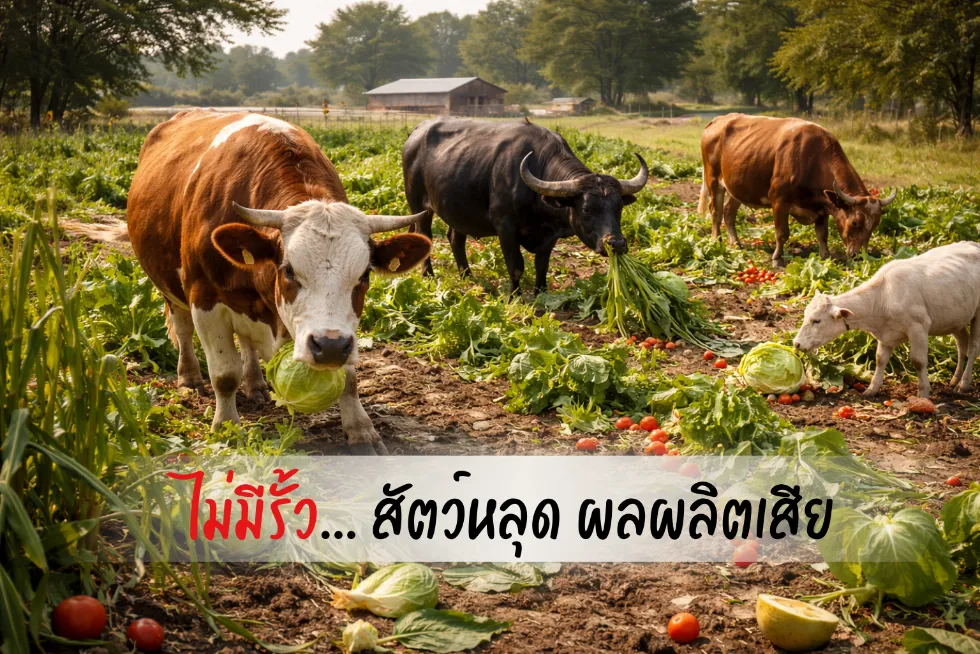 ลดค่าใช้จ่ายสะสม ไม่มีรั้ว สัตว์หลุด ผลผลิตเสีย