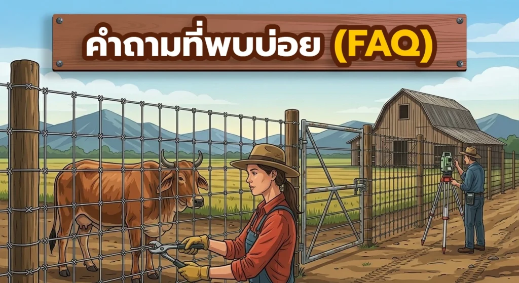 FAQ คำถามที่พบบ่อย รั้วตาข่ายล้อมวัว