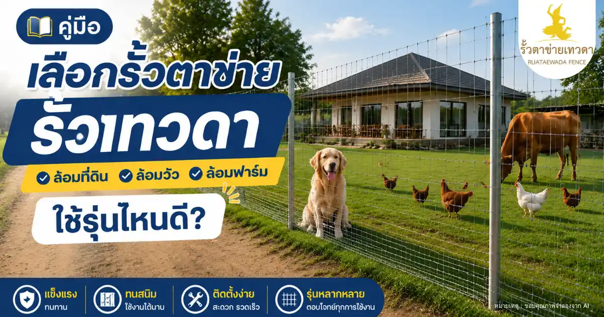 หน้าปก คู่มือเลือกรั้วตาข่าย รั้วเทวดา ล้อมที่ดิน ล้อมสัตว์ รุ่นไหนดี