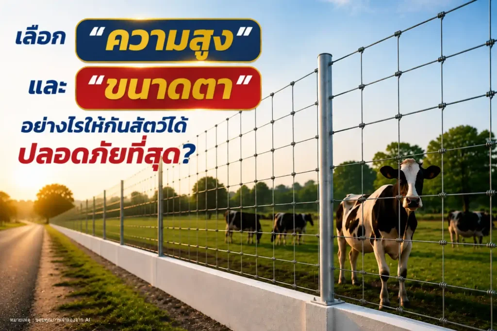 เลือก _ความสูง_ และ _ขนาดตา_ อย่างไรให้กันสัตว์ได้ปลอดภัยที่สุด