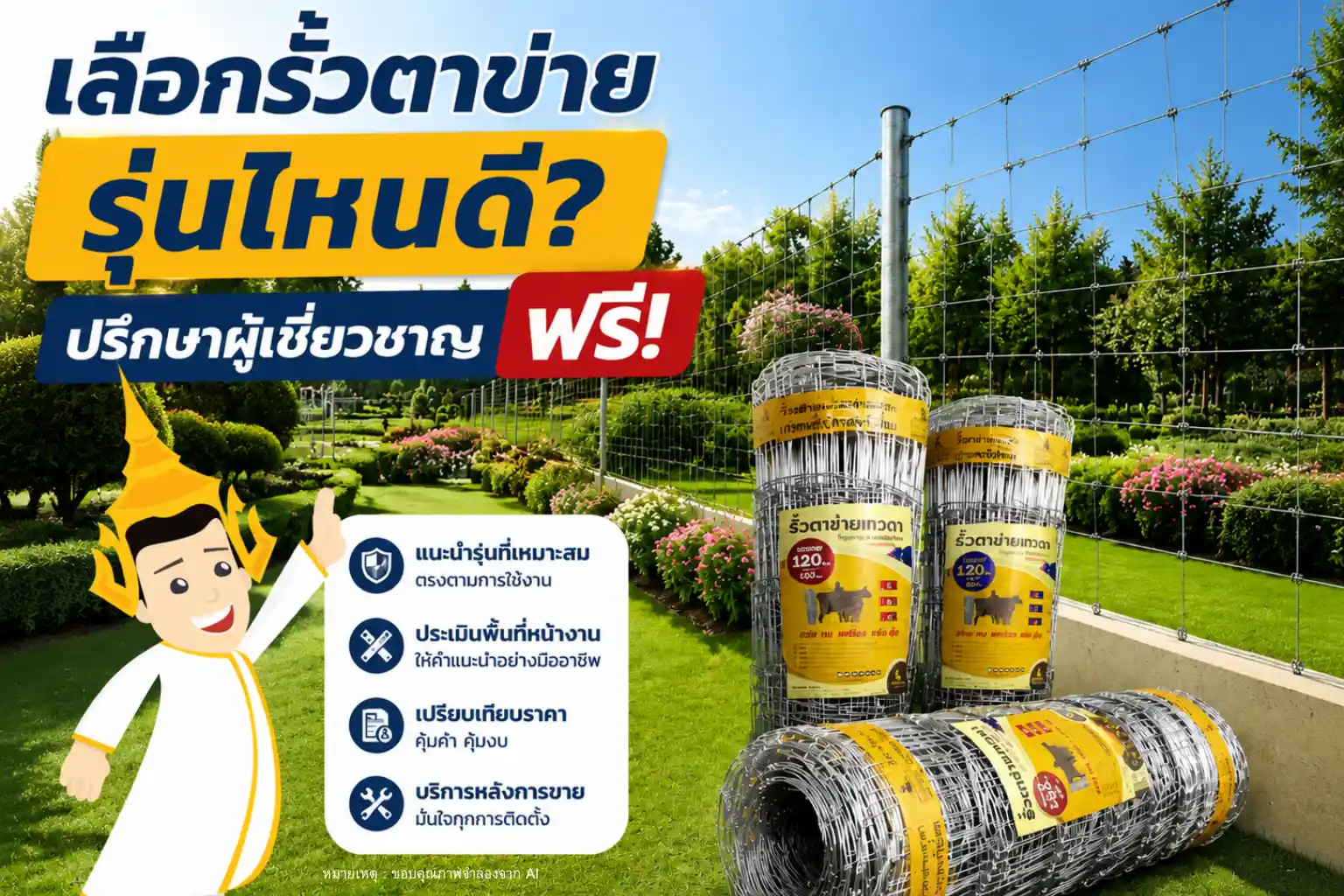 เลือกรั้วตาข่าย รุ่นไหนดี